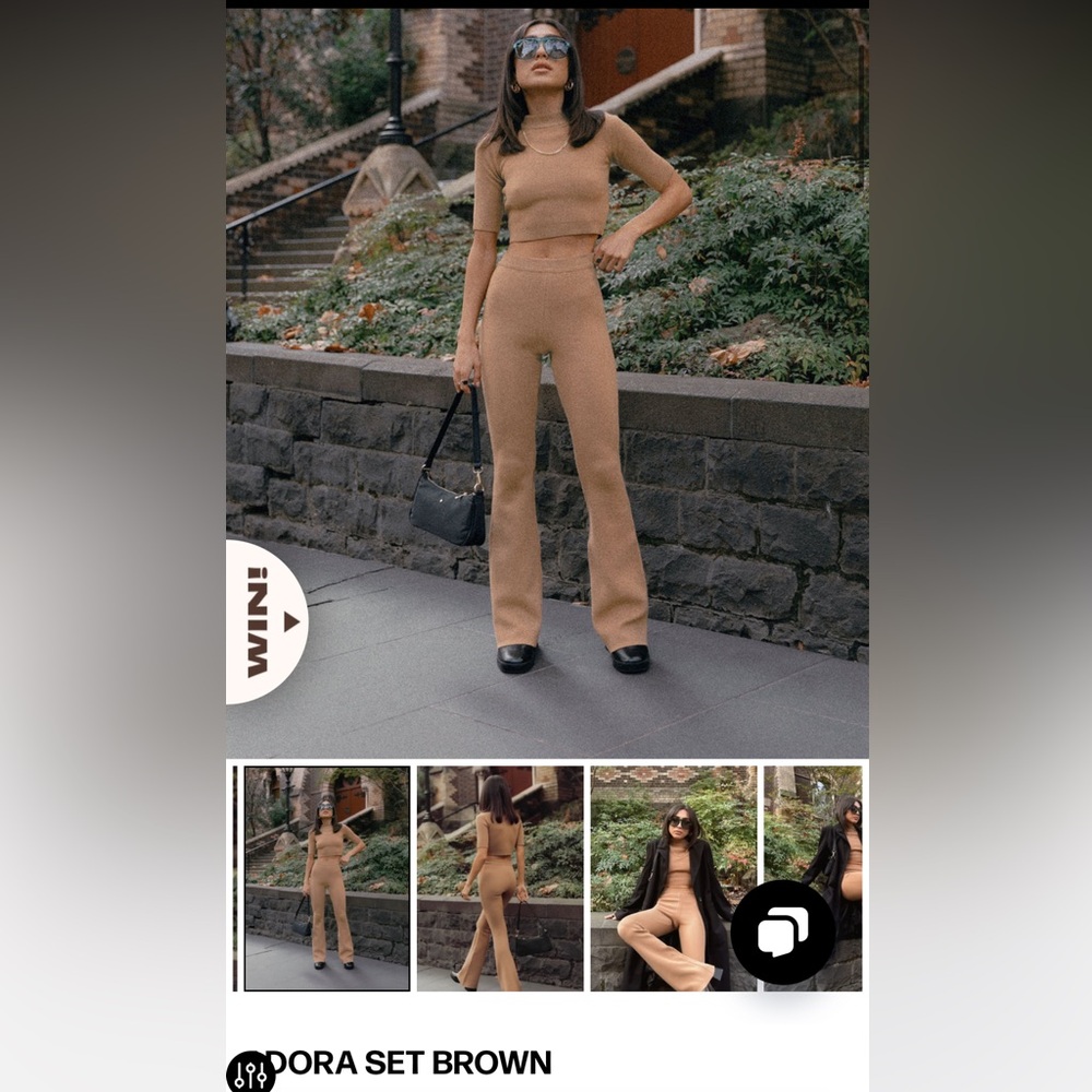 Princess Polly ADORA SET BROWN